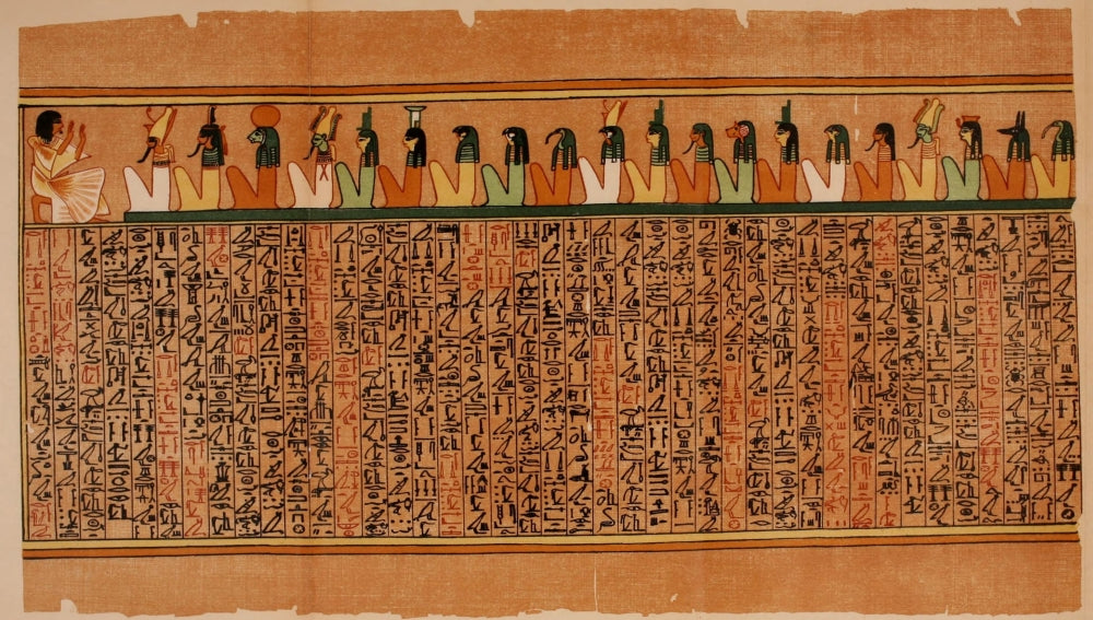 Ancient The Papyrus of Ani Poster Print showcasing detailed Egyptian art.
