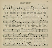 Silent Night Christmas poster print featuring classic hymn art.