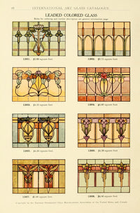 International Art Glass 1914 Poster Print showcasing intricate designs.
