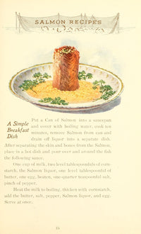 Canned Salmon Recipes Vintage Breakfast Dish Poster Print showcasing a classic breakfast dish.