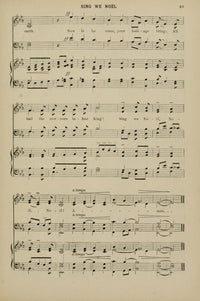 Sing We No l 4 Christmas Carols & Hymns Poster Print showcasing festive holiday spirit.