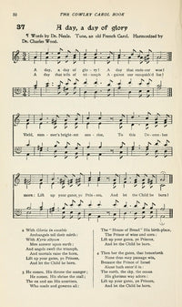 A Day of Glory Cowley Carol Book 1922 Poster Print showcasing musical heritage.