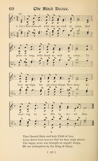 Black Decree 1 Christmas Carols New & Old 1850 Poster Print