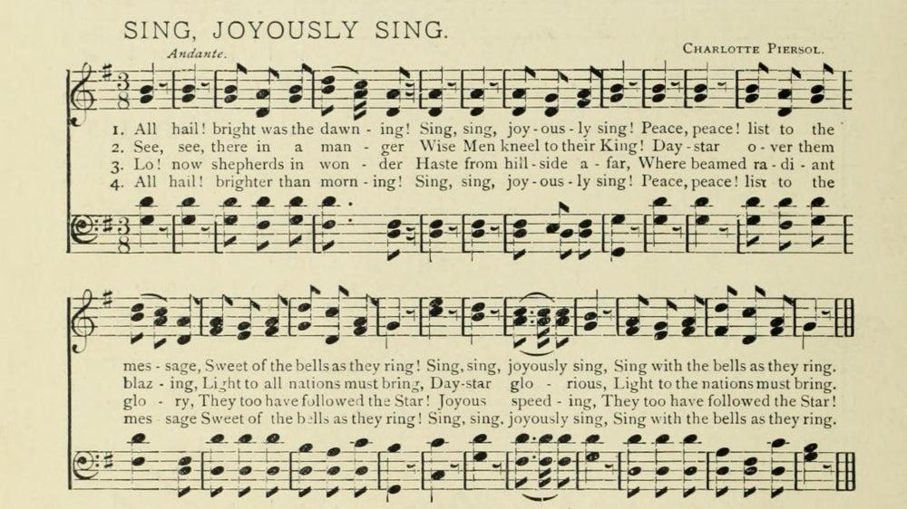 Sing, Joyously Sing Christmas in Song 1891 Poster Print