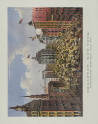 Currier & Ives 1875 Broadway, New York Poster Print showcasing historical American art.