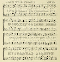 Joyous Anthem Swelling Christmas in Song 1891 Poster Print, festive holiday art.