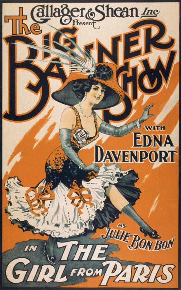 The Girl from Paris c.1910 Lithograph Poster Print