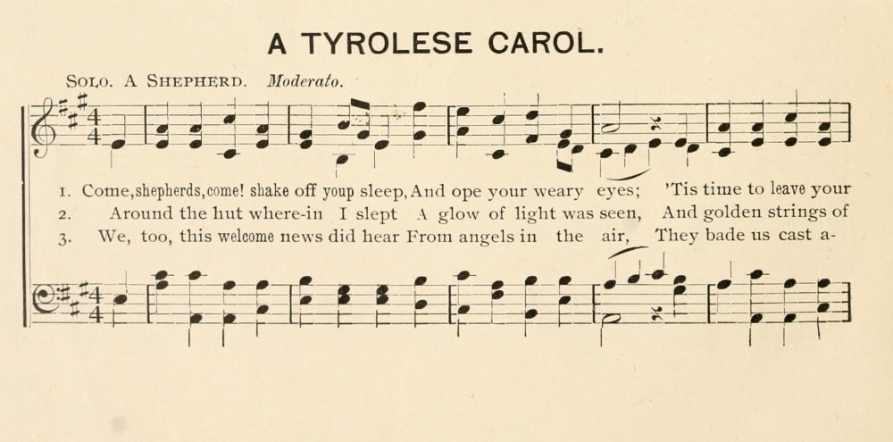 A Tyrolese Carol Christmas Carols Ancient & Modern Poster Print