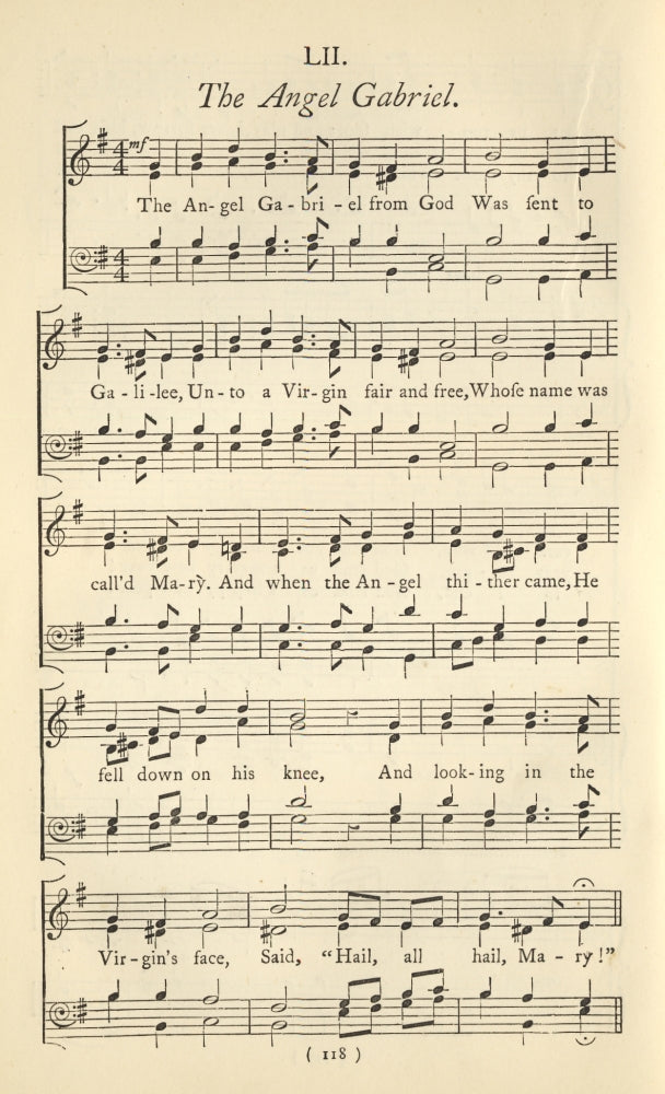 Angel Gabriel Unknown Christmas Carols Poster Print from 1880