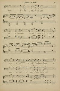 Cantique de Noël 4 Christmas Carols & Hymns 1910 Poster Print
