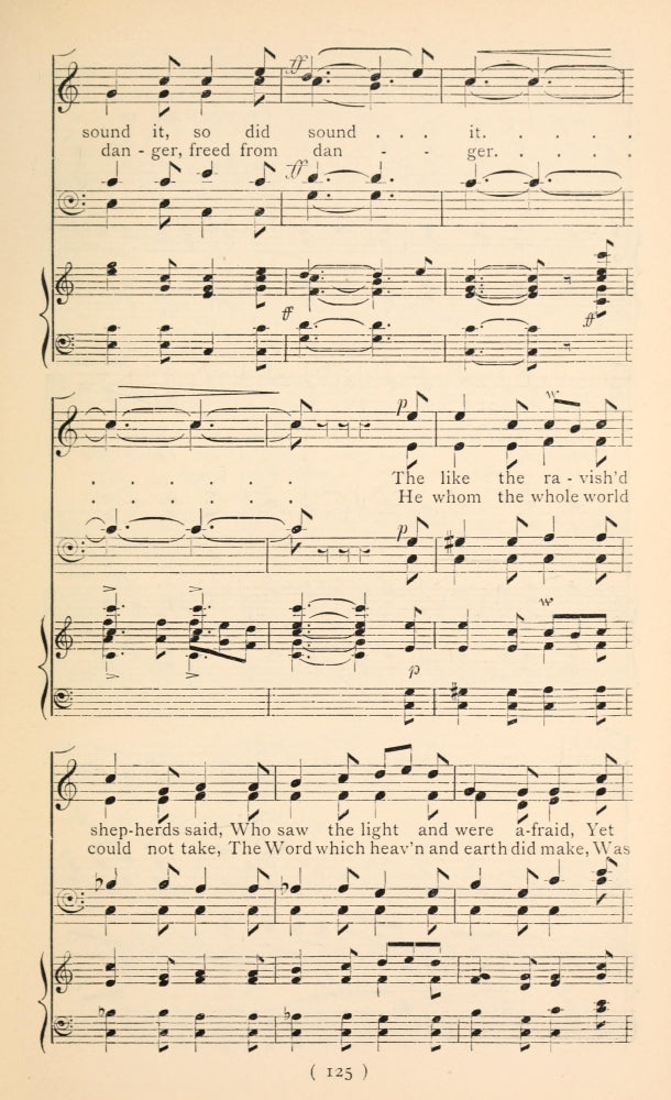 I Sing the Birth Was Born Tonight Christmas Carols Poster Print
