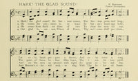 Hark! The Glad Sound Christmas in Song Poster Print, vintage holiday art.