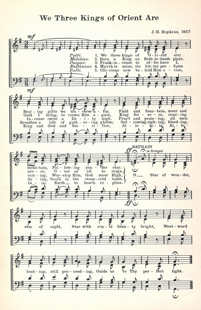 We Three Kings of Orient Are Christmas Carols Poster Print