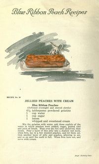 Delicious Recipes Jellied Peaches with Cream Poster Print