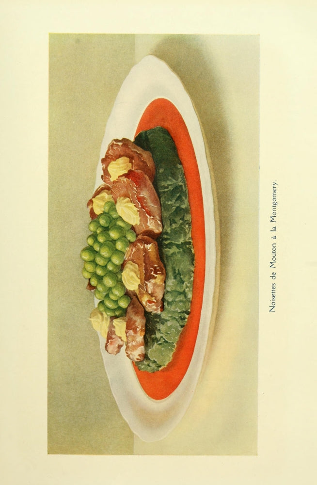 Ideal Cookery Book 1911 Noisettes de Mouton à la Montgomery Poster Print