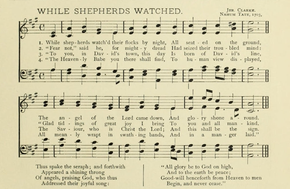 While Shepherds Watch Their Flocks Christmas Poster Print