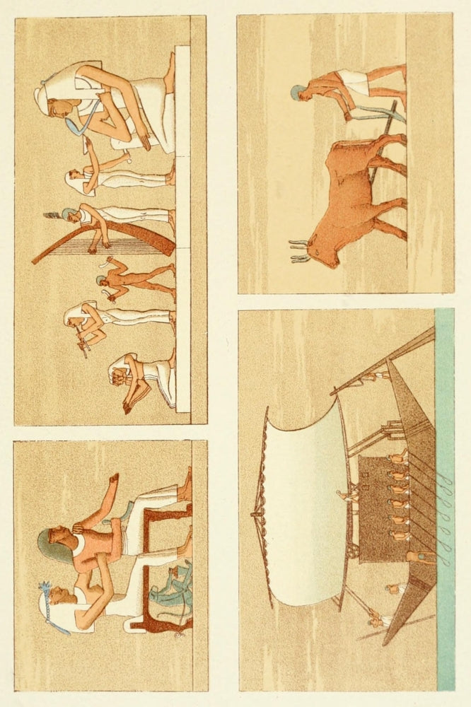 Ancient Egypt Mural Decorations from the Grottos Poster Print