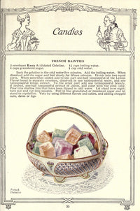 Dainty Deserts for Dainty People vintage poster print showcasing elegant French desserts.