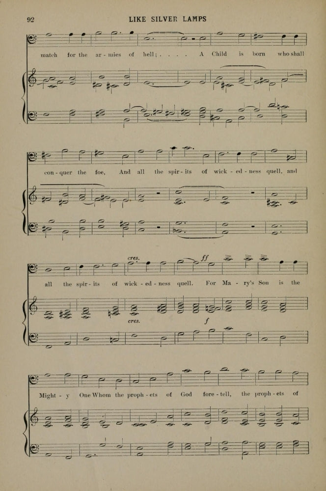 Like Silver Lamps Christmas Carols & Hymns Poster Print from 1910