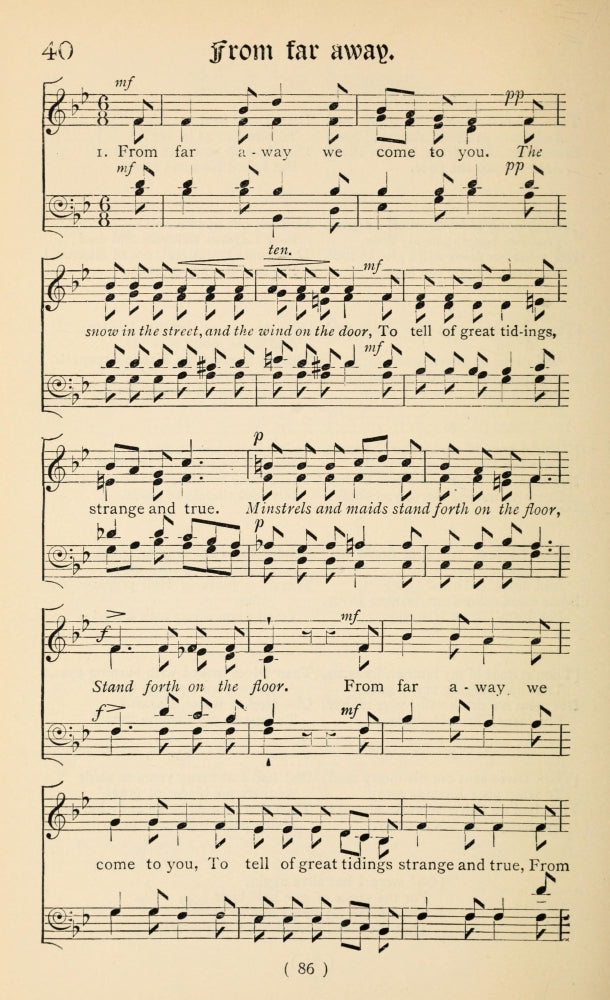 From Far Away 1 Christmas Carols New & Old Poster Print showing classic carols.
