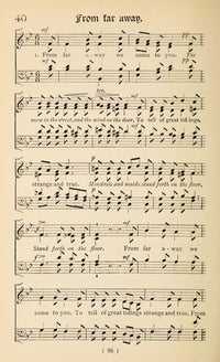From Far Away 1 Christmas Carols New & Old Poster Print showing classic carols.