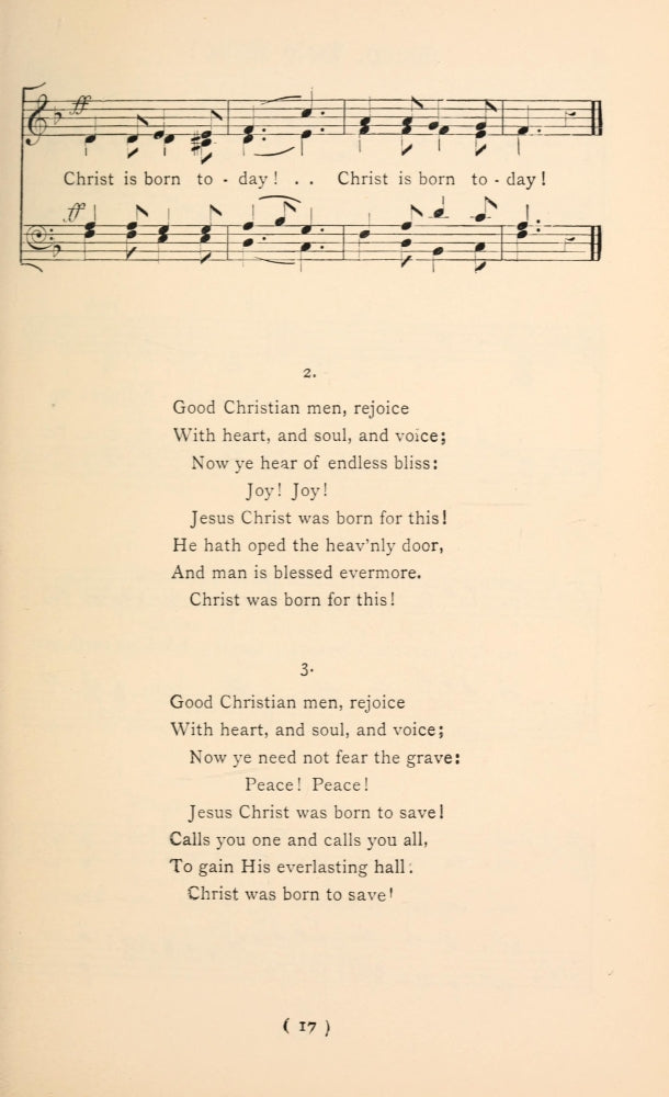 Good Christian Men Rejoice Christmas Carols Poster Print