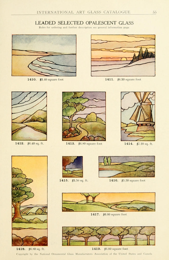 International Art Glass 1914 Poster Print showcasing early 20th-century design.
