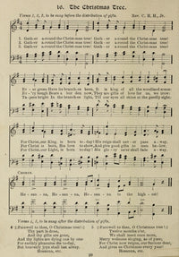 Christmas Tree Gems of Christmas Song 1910 Poster Print featuring festive decorations.