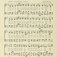 Courage Take Christmas in Song 1891 poster print showcasing festive holiday spirit.