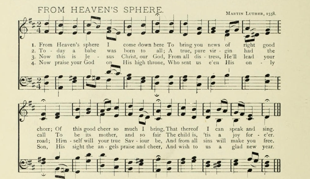 From Heaven's Sphere Martin Luther Christmas in Song Poster Print