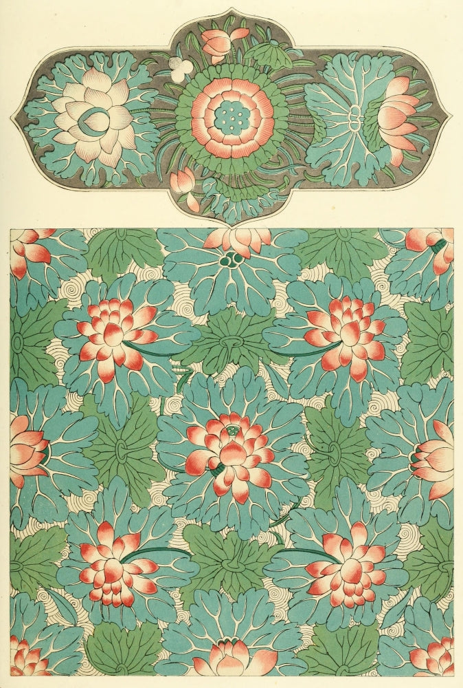 Examples of Chinese Ornament Poster Print showcasing intricate patterns and vibrant colors.