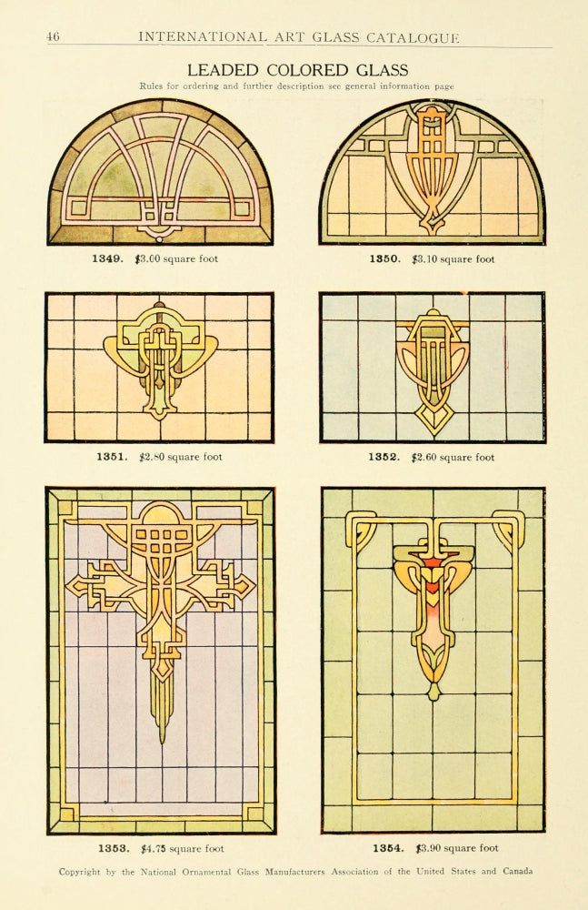 International Art Glass 1914 Poster Print - Elegant wall art