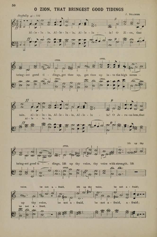 O Zion, That Bringest Good Tidings Christmas Hymn Poster Print