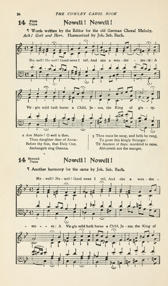 Nowell Nowell 1 The Cowley Carol Book 1922 Poster Print