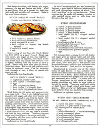 Ryzon Baking Book 1917 Oatmeal Shortbread Poster Print featuring vintage baking art.