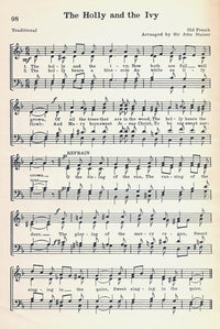 The Holly & the Ivy Traditional Noels Christmas Carols Poster Print