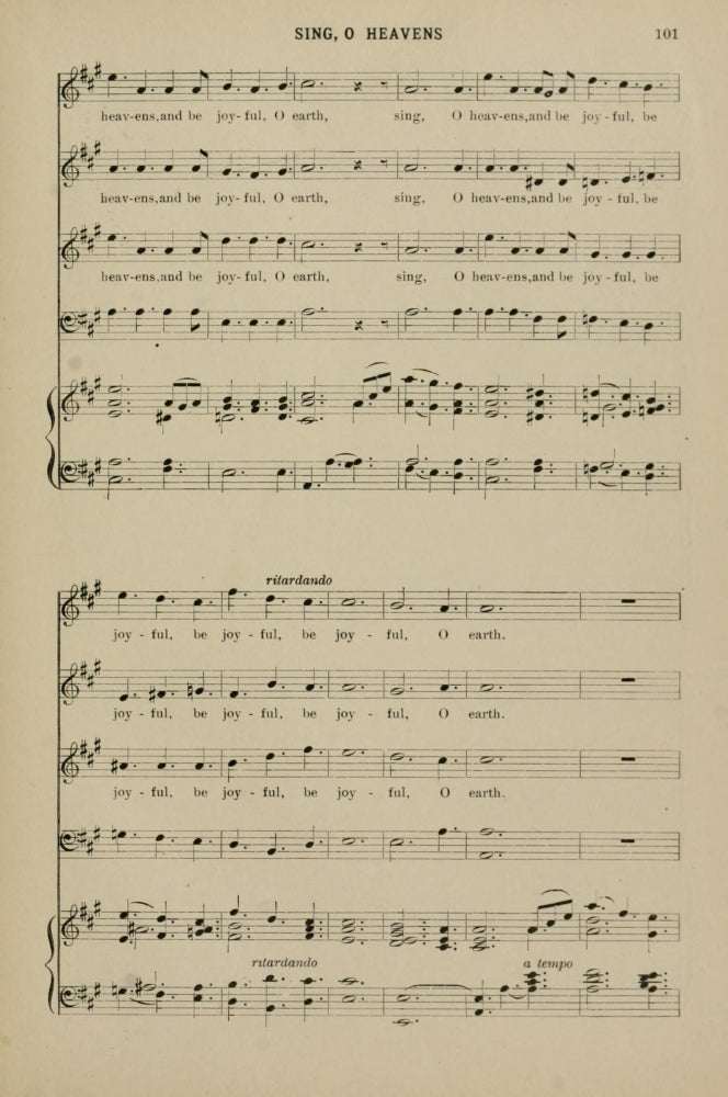 Sing, O Heavens 4 Berthold Tours Christmas Carols & Hymns Poster Print