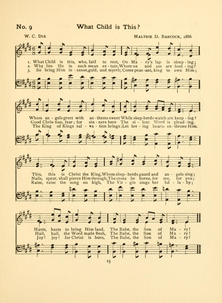 What Child is This Babcock Hymns & Carols 1903 Poster Print