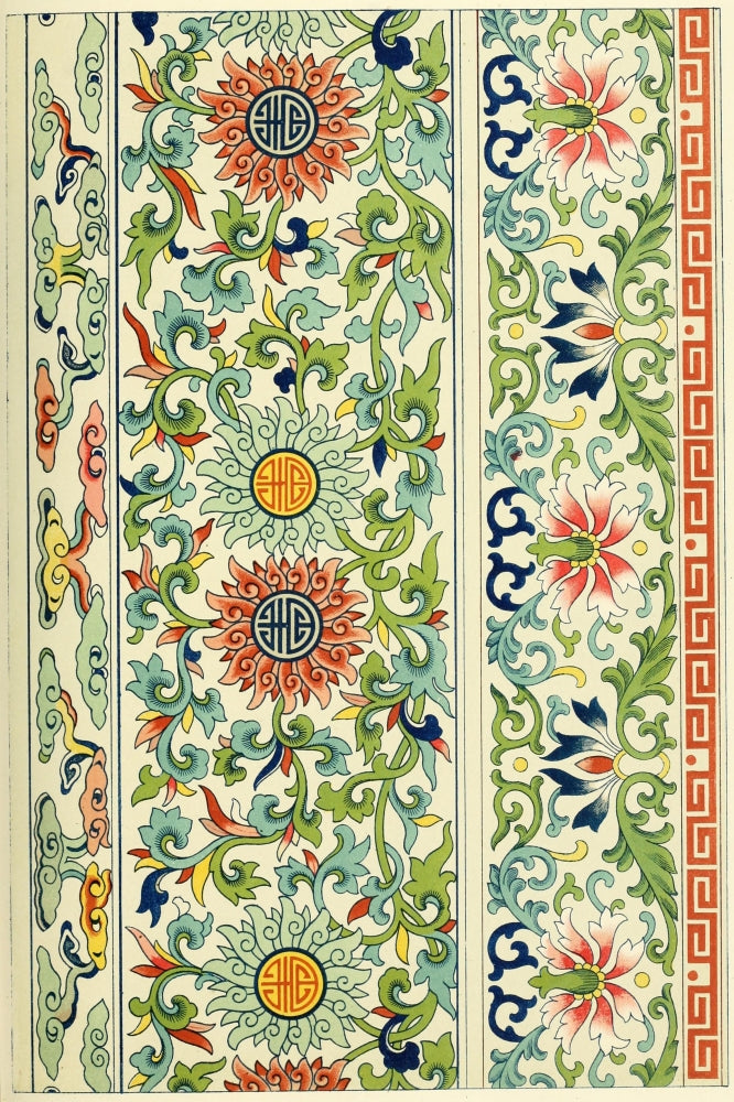 Examples of Chinese Ornament 1867-61 Poster Print showcasing intricate designs.