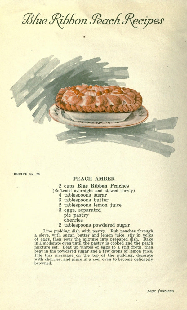 Delicious Recipes Peach Amber Poster Print featuring California peaches