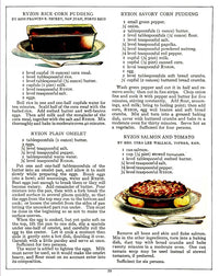 Ryzon Baking Book 1917 Rice Corn Pudding & Salmon and Tomato Poster Print