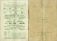White Star Line Passenger List Booklet Poster Print showcasing nautical history.