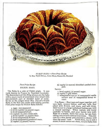 Ryzon Baking Book 1917 Baba Poster Print showcasing vintage culinary art