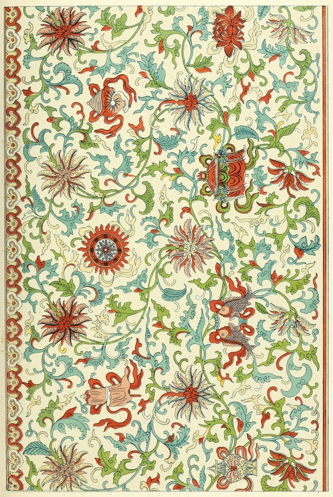 Examples of Chinese Ornament 1867-63 Poster Print showcasing intricate designs.