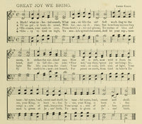 Great Joy We Bring Christmas in Song vintage poster print