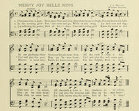 Merry Joy Bells Ring Christmas in Song 1891 Poster Print