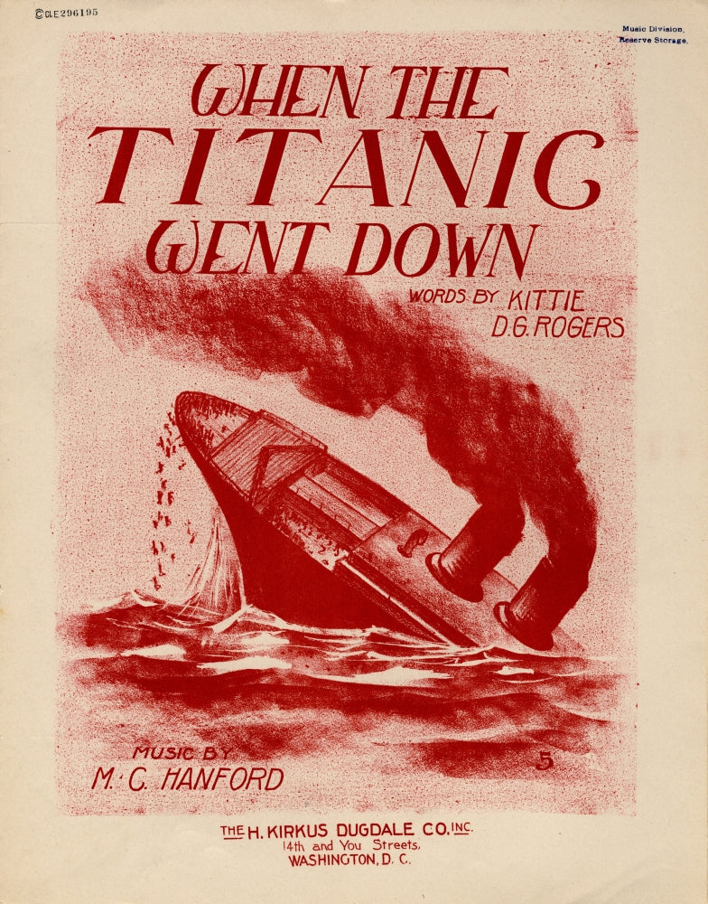 When the Titanic Went Down 1912 Poster Print - Historical Artwork
