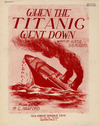 When the Titanic Went Down 1912 Poster Print - Historical Artwork