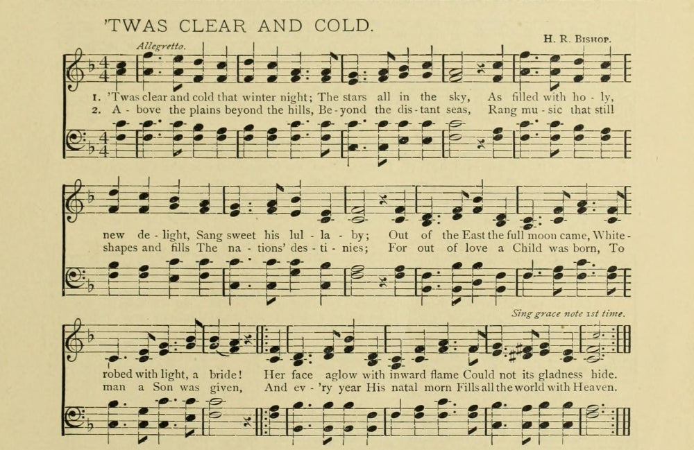 Twas Clear and Cold Christmas in Story & Song 1891 Poster Print