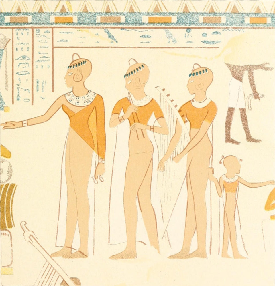 Ancient Egypt Funeral Offerings Vintage Poster Print Artwork